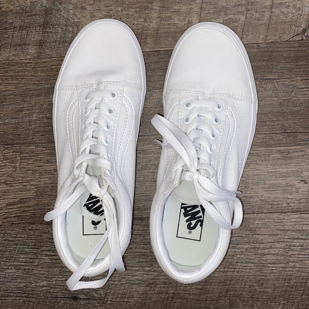 White Old Skool Vans